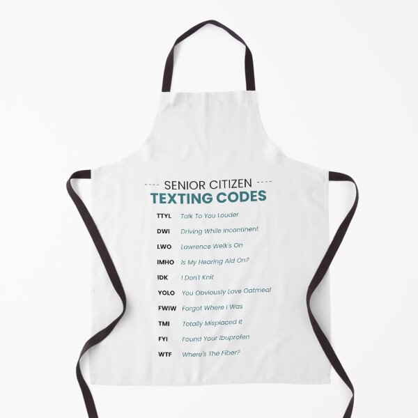 Item preview, Senior Citizen Texting Codes Part 2 | Funny Senior Humor & Aging Jokes designed and sold by doingly.
