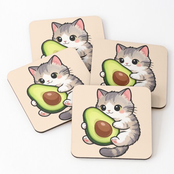 Item preview, Cat with Avocado designed and sold by Nuttajak.