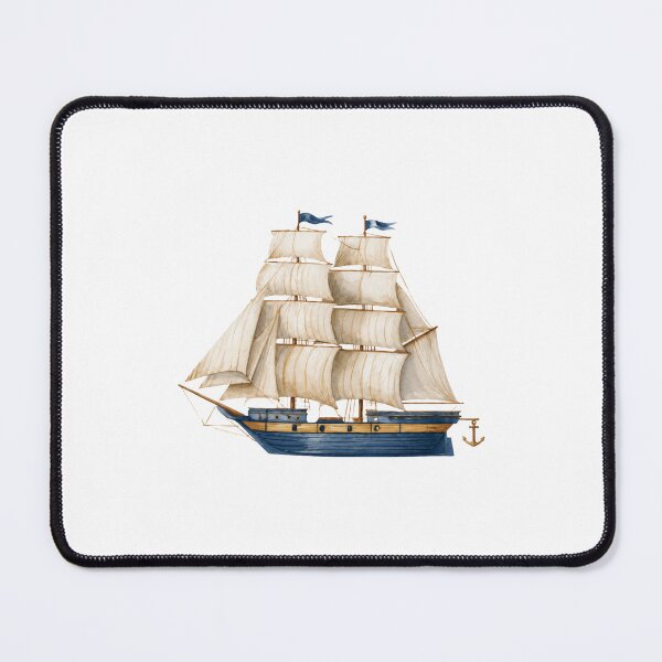 Item preview, Vintage Nautical Sailing Ship Watercolor Illustration designed and sold by Ramona-Gliga.