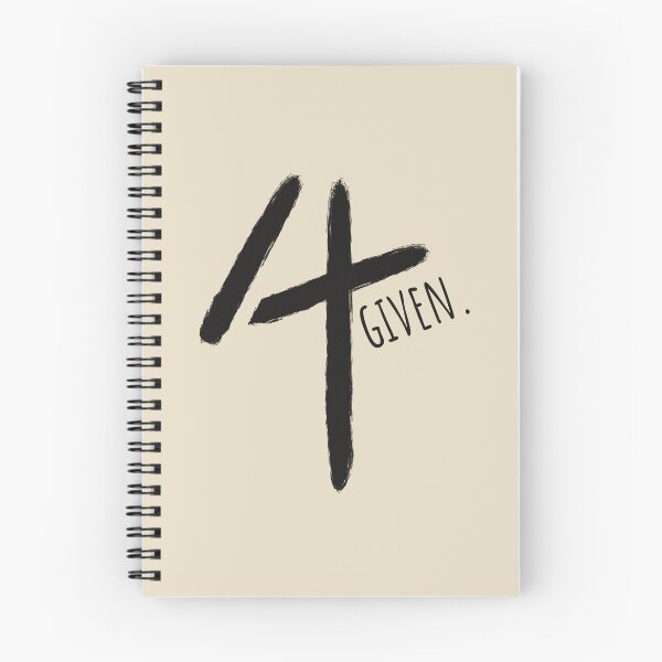Item preview, Forgiven 4 Given - Minimal Cross Christian Typography paint brush Design | Black designed and sold by ZechJohnRB.