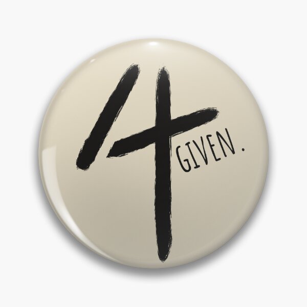 Item preview, Forgiven 4 Given - Minimal Cross Christian Typography paint brush Design | Black designed and sold by ZechJohnRB.