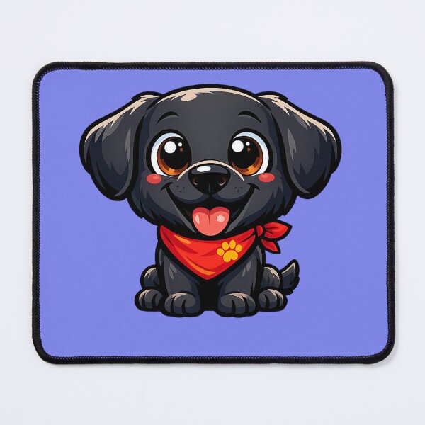Item preview, Adorable Black Labrador – Happy Dog with Red Bandana | Cute Illustration designed and sold by Goodthingstree.