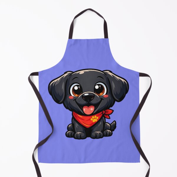 Item preview, Adorable Black Labrador – Happy Dog with Red Bandana | Cute Illustration designed and sold by Goodthingstree.