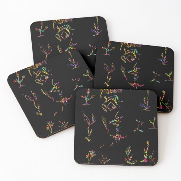 Item preview, Authenticated Neon Sage & Flora - Hand-Drawn Abstract Art with Unique Color Hash designed and sold by Outlet Raloel.