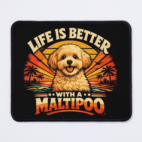 Item preview, Maltipoo Retro Shirt | 70s Sunset Vintage Dog designed and sold by Pineapple-Tree.