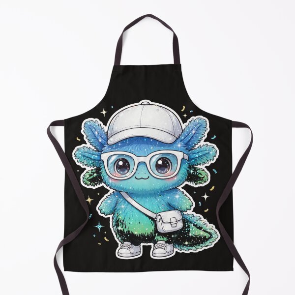 Item preview, Ocean Blue Axolotl - Teal Green Ombre Kawaii Fashion Axolotl with Sunglasses designed and sold by PrettyCrypt.