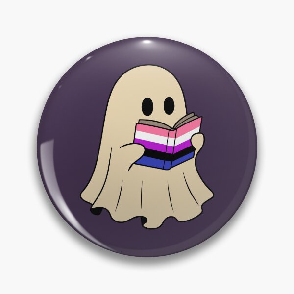 Item preview, Genderfluid Halloween Ghost Reading Book designed and sold by Cannaxes Studio.