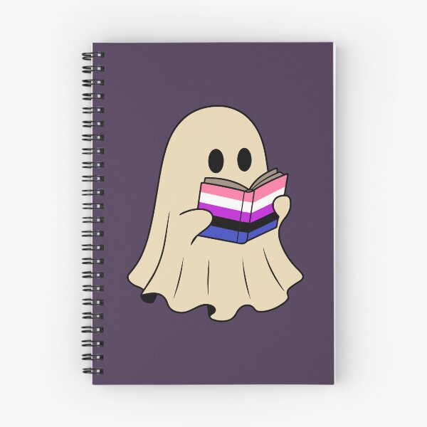 Item preview, Genderfluid Halloween Ghost Reading Book designed and sold by Cannaxes Studio.