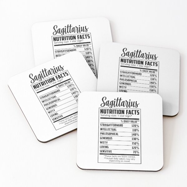 Item preview, Sagittarius Nutrition Facts Funny Zodiac Shirt | Astrology Gift | Horoscope Tee | Sagittarius Birthday designed and sold by Lotta Luxxa Lifestyle.