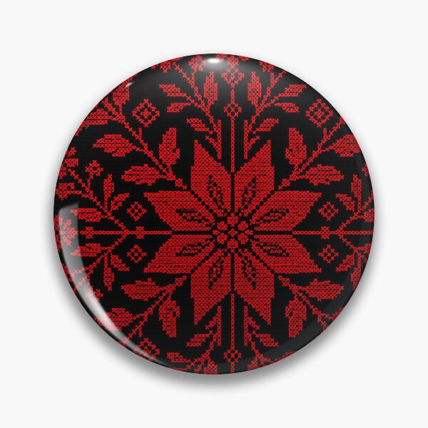 Item preview, Palestinian Tatreez Floral Pattern | Traditional Folk Embroidery Art designed and sold by BrainCurves.