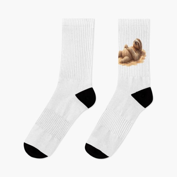 Item preview, Beach Sloth Lounging on the Sand – Lazy Summer Vacation Vibes Illustration designed and sold by Quiet Joy Studio.