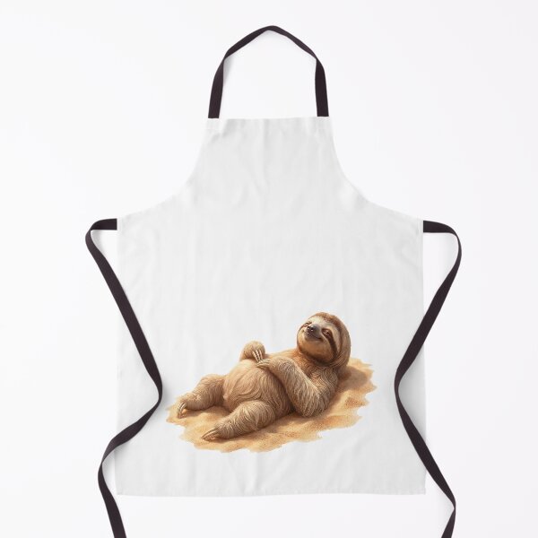 Item preview, Beach Sloth Lounging on the Sand – Lazy Summer Vacation Vibes Illustration designed and sold by Quiet Joy Studio.