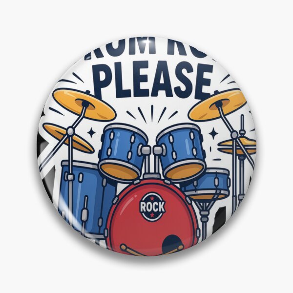 Item preview, Drum Roll Please – Fun Cartoon Drum Kit Rock Design designed and sold by Midnight Veil Designs.
