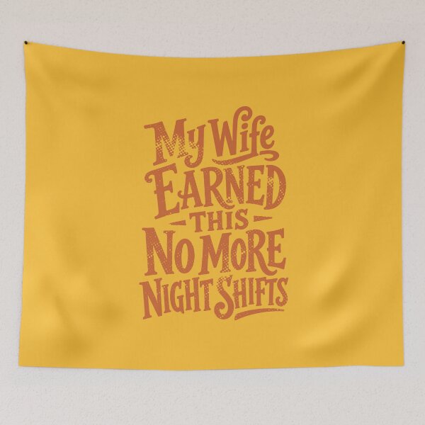 Item preview, My Wife Earned This No More Night Shifts — Retired Nurse Gift | Nurse Retirement Tote Bag Husband Gift Orange version designed and sold by KiwyStudio.