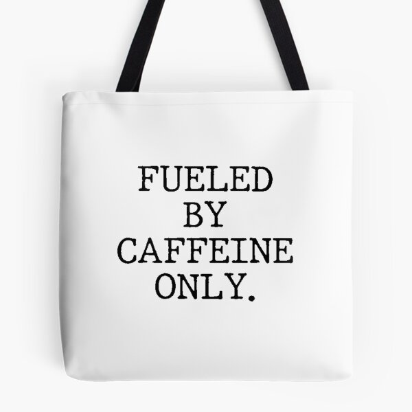 Item preview, Text Typography Fueled by caffeine only. Coffee Dependency Humor designed and sold by TypeboldStudio.