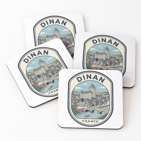 Item preview, Dinan France Medieval Town Vintage Travel Badge designed and sold by k3rstman1.