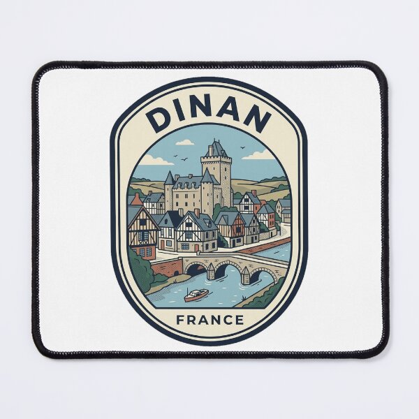 Item preview, Dinan France Medieval Town Vintage Travel Badge designed and sold by k3rstman1.