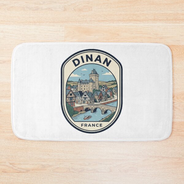 Item preview, Dinan France Medieval Town Vintage Travel Badge designed and sold by k3rstman1.