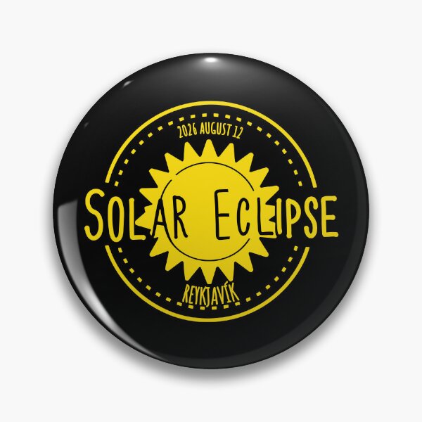 Item preview, Reykjavík Iceland 2026 august 12 Solar Eclipse yellow color design designed and sold by EmeraldeaArt.