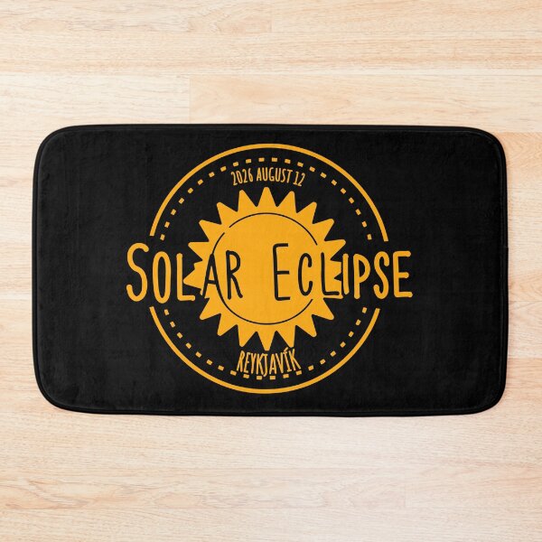 Item preview, Reykjavík Iceland 2026 august 12 Solar Eclipse orange sun color design designed and sold by EmeraldeaArt.