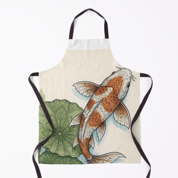 Item preview, Mandala Koi Fish with Lotus Leaves | Japanese Animal Mandala Art | Ornamental Koi Illustration | Zen Nature Wall Art designed and sold by suryabumblee.