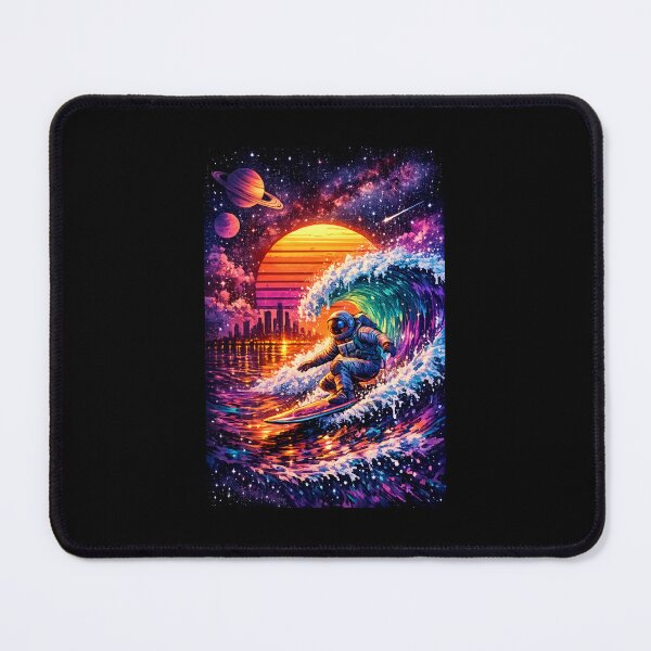 Item preview, Astronaut Surfing Cosmic Wave | Vaporwave Space Art | Retro Synthwave Aesthetic designed and sold by DESPOT07.