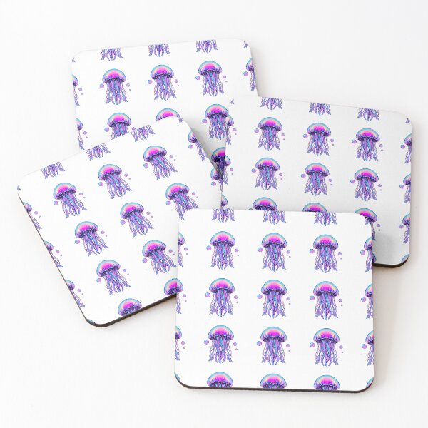Item preview, Vaporwave Jellyfish | Holographic Neon Ocean Synthwave Art designed and sold by virtuallubid.