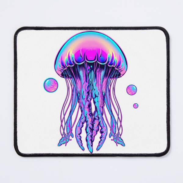 Item preview, Vaporwave Jellyfish | Holographic Neon Ocean Synthwave Art designed and sold by virtuallubid.