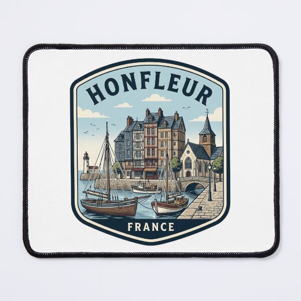 Item preview, Honfleur France Vintage Harbor Retro Travel Badge designed and sold by k3rstman1.