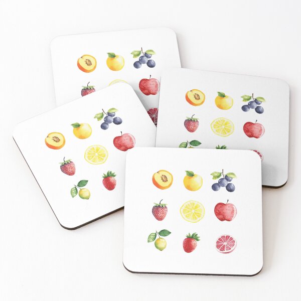 Item preview, Fresh Watercolor Citrus and Berry Fruit Pattern designed and sold by Vision Crafted.