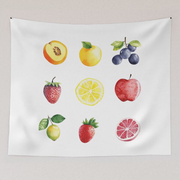 Item preview, Fresh Watercolor Citrus and Berry Fruit Pattern designed and sold by Vision Crafted.