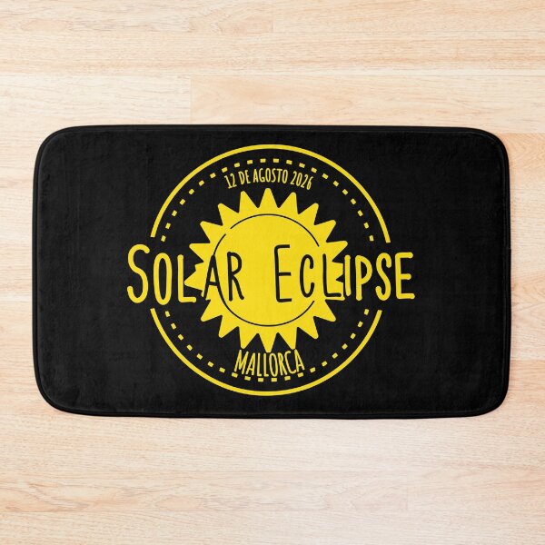 Item preview, Mallorca Spain 2026 august 12 Solar Eclipse yellow color design designed and sold by EmeraldeaArt.