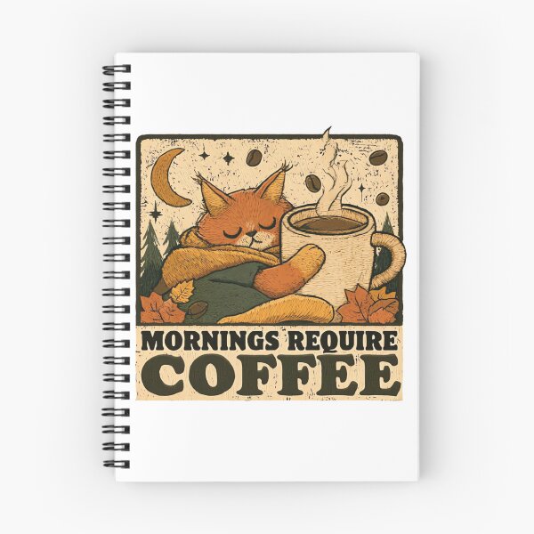 Item preview, Sleepy Cat Vintage Coffee Lover Retro Design designed and sold by urbinet.