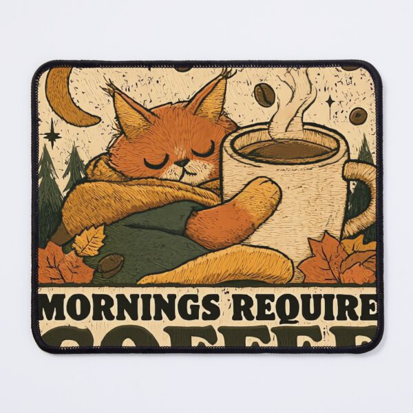 Item preview, Sleepy Cat Vintage Coffee Lover Retro Design designed and sold by urbinet.