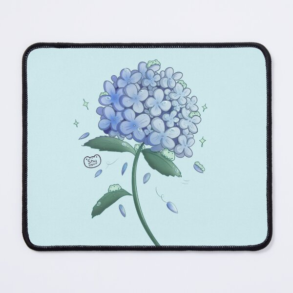 Item preview, Cute Frogs on Hydrangea Flower - Summer Flower Frogs designed and sold by ShyHomebodyClub.