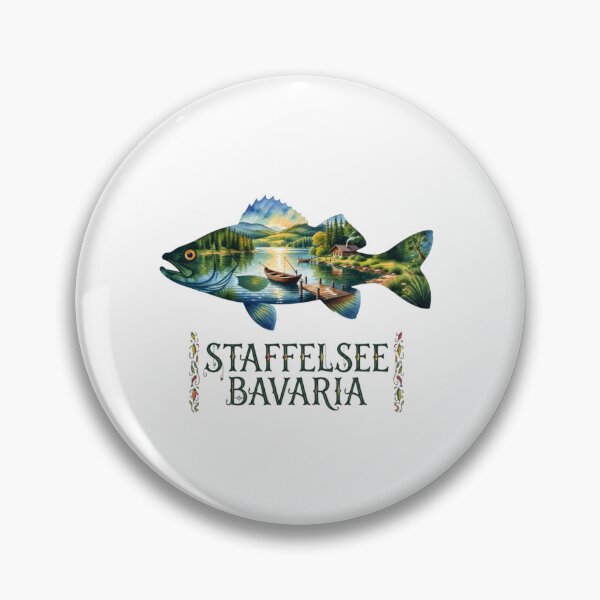Item preview, Staffelsee Bavaria Fishing Sticker designed and sold by Imaginarium of Chaos falcon88 .