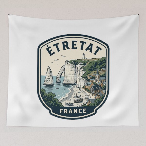 Item preview, Vintage Etretat France Cliffs Travel Badge designed and sold by k3rstman1.