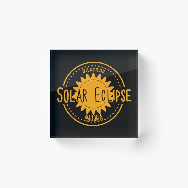 Item preview, Mallorca Spain 2026 august 12 Solar Eclipse orange color design designed and sold by EmeraldeaArt.