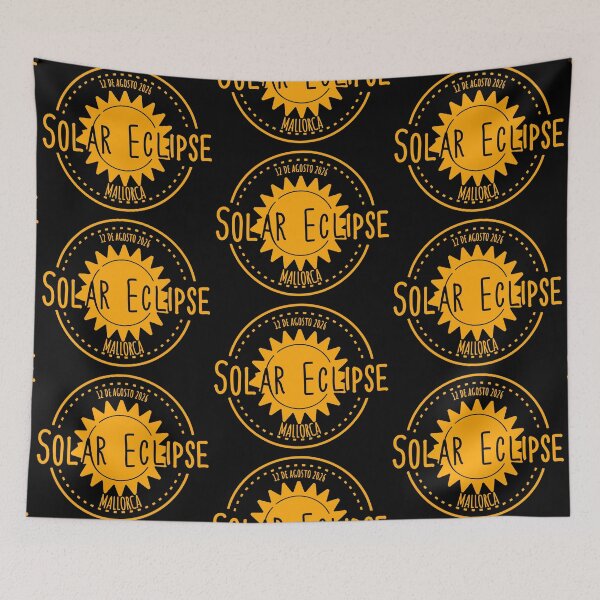 Item preview, Mallorca Spain 2026 august 12 Solar Eclipse orange color design designed and sold by EmeraldeaArt.