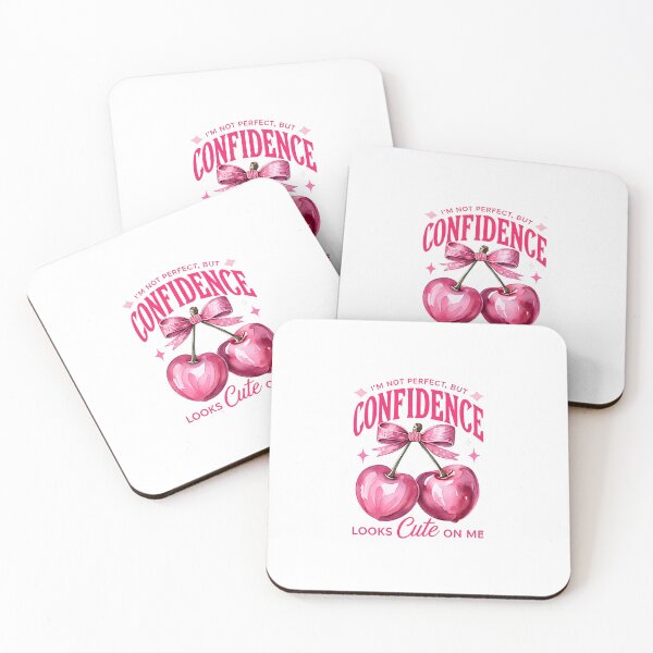 Item preview, Confidence Looks Cute On Me - Vintage Pink Cherry Coquette Graphic designed and sold by Velouria Universe.