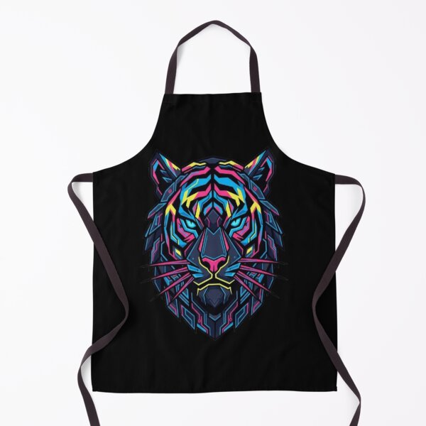 Item preview, Neon Geometric Tiger Face and Synthwave Art designed and sold by DailySparks.