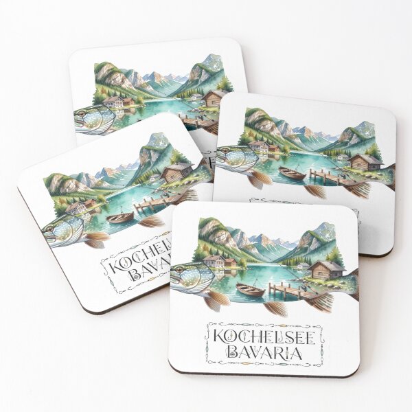 Item preview, Kochelsee Bavaria Fishing Sticker designed and sold by Imaginarium of Chaos falcon88 .