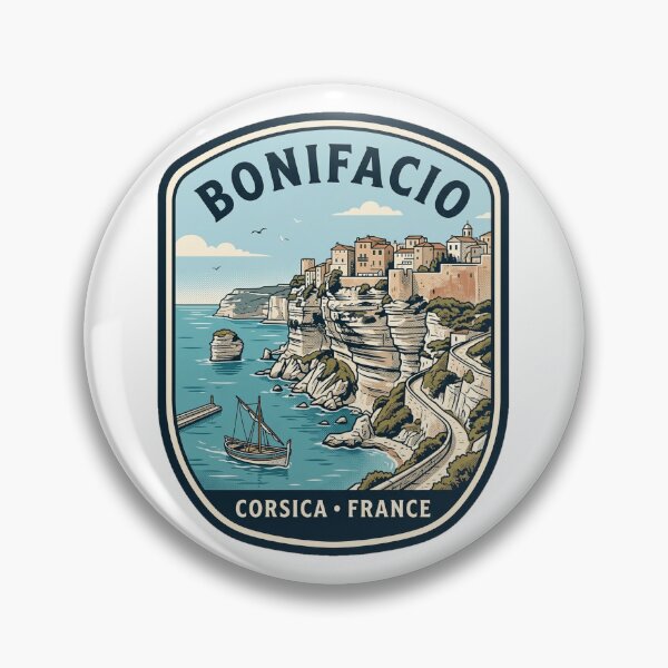 Artikelvorschau, Bonifacio Korsika Frankreich Vintage-Reiseposter entworfen und verkauft von k3rstman1.