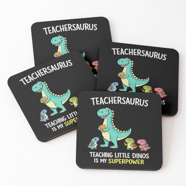 Item preview, Teachersaurus teacher humor with little dinosaurs designed and sold by HandicraftArt.