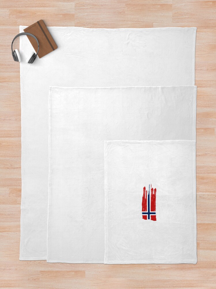 Thumbnail 5 of 6, Throw Blanket, Norway flag designed and sold by AMCreatix.