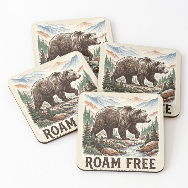 Item preview, Roam Free Wilderness Bear designed and sold by Origamoart.