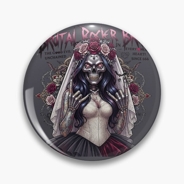 Item preview, Brutal Rocker Bride Skeleton Wreath designed and sold by Voodoo Store Paranormal Collections.