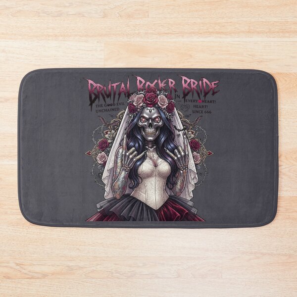 Item preview, Brutal Rocker Bride Skeleton Wreath designed and sold by Voodoo Store Paranormal Collections.