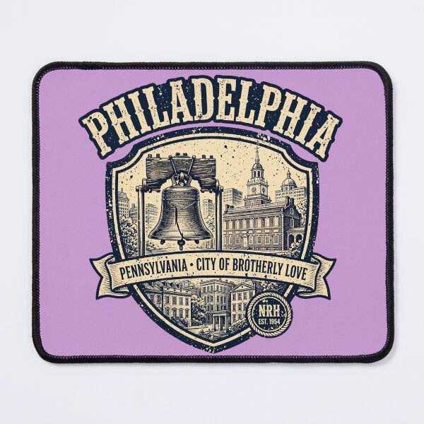 Item preview, Retro plaque Philadelphia Pennsylvania City of Brotherly Love designed and sold by Normandy Road Heritage.