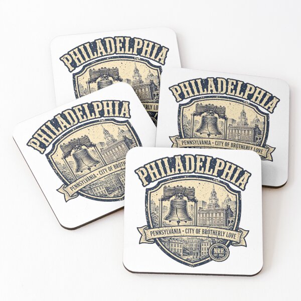 Item preview, Retro plaque Philadelphia Pennsylvania City of Brotherly Love designed and sold by Normandy Road Heritage.